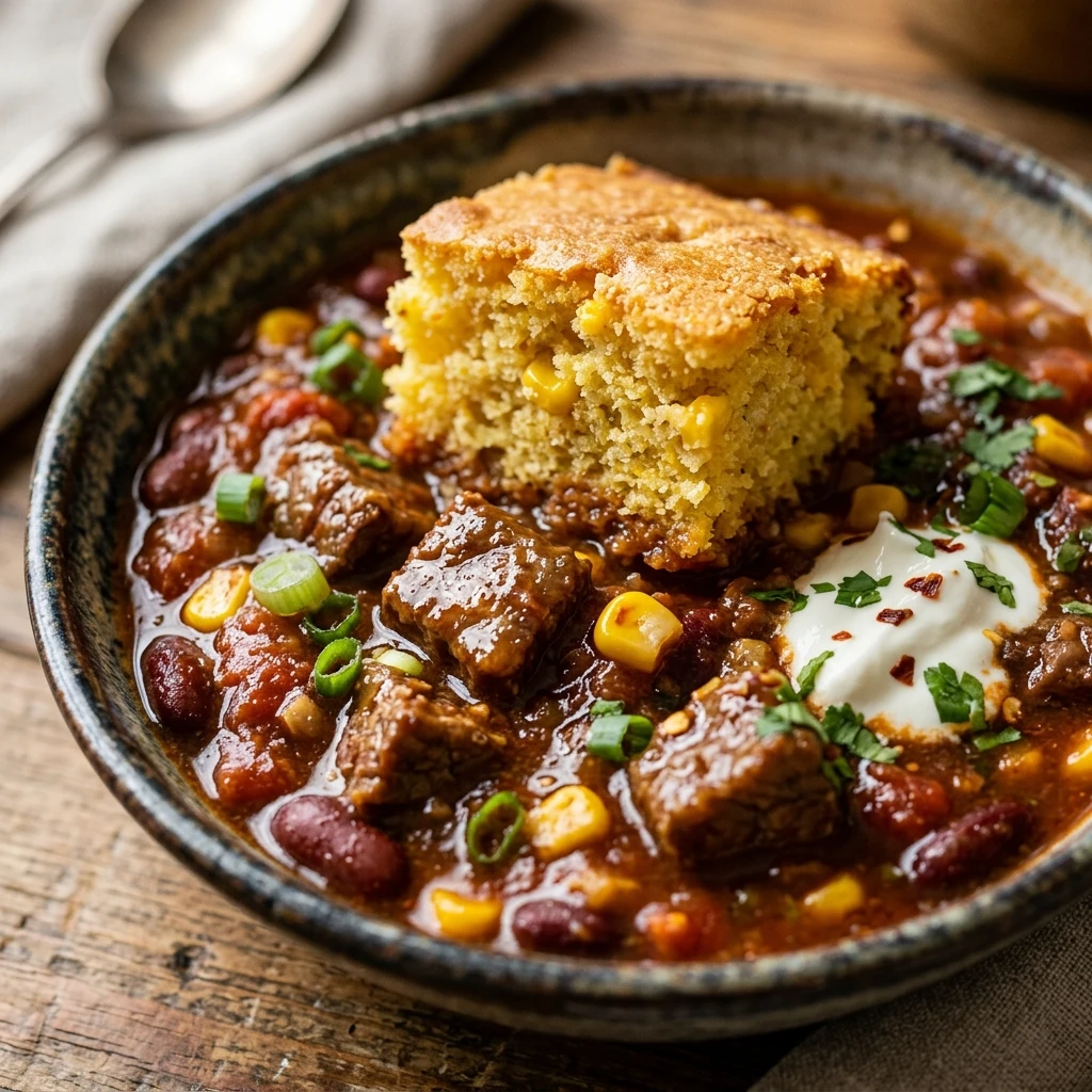 Beef Chili With Cornbread