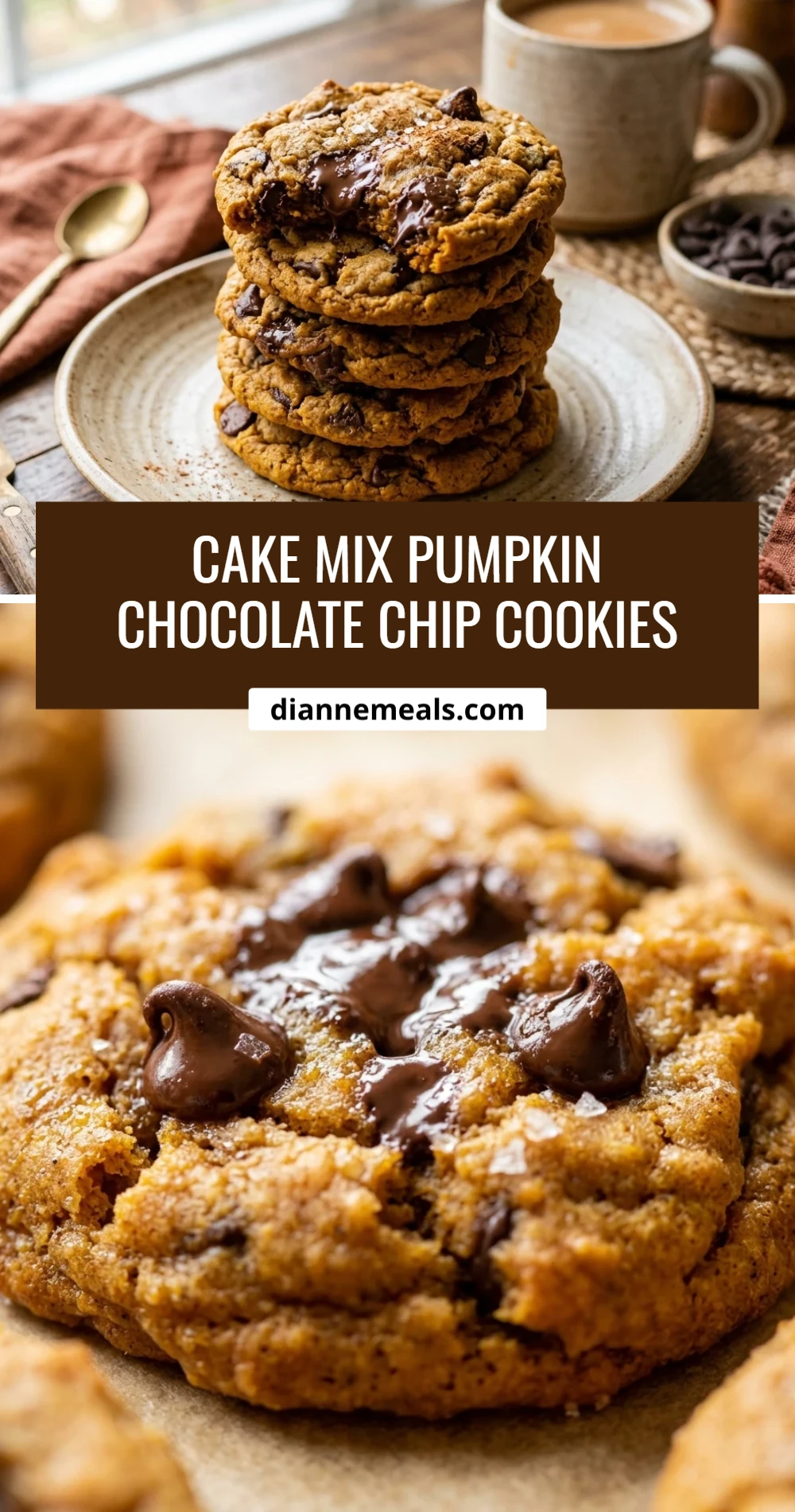 Cake Mix Pumpkin Chocolate Chip Cookies