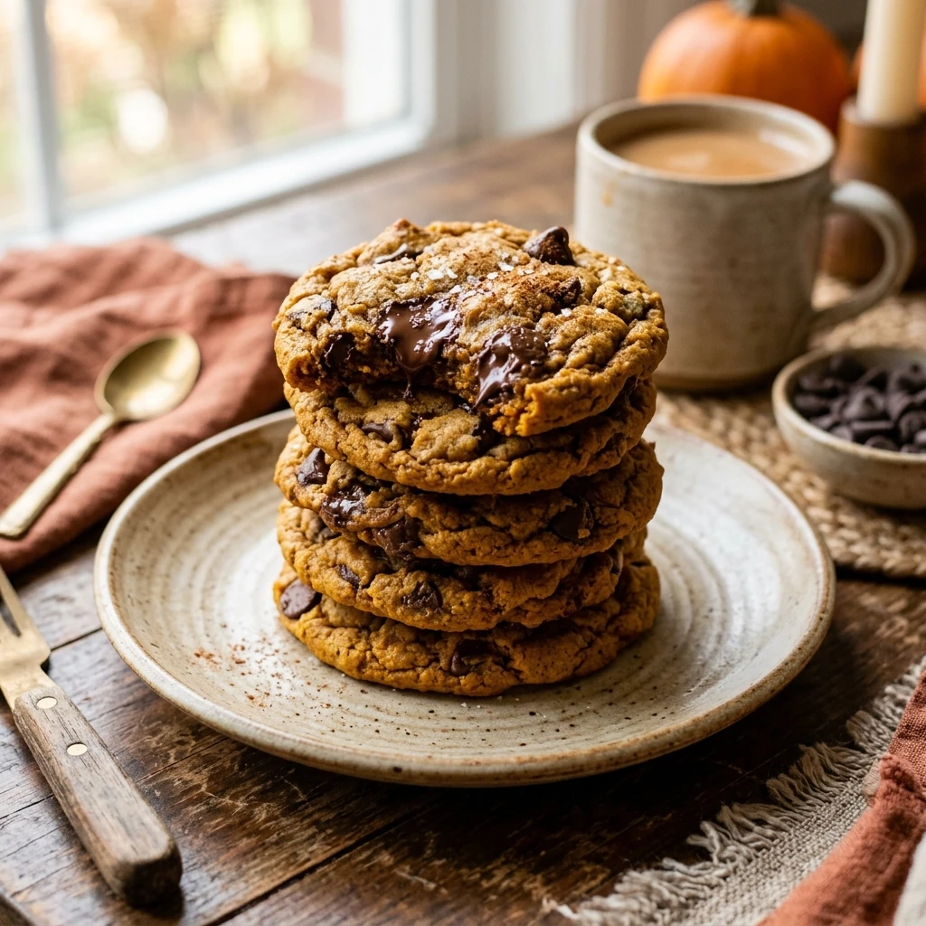 Cake Mix Pumpkin Chocolate Chip Cookies