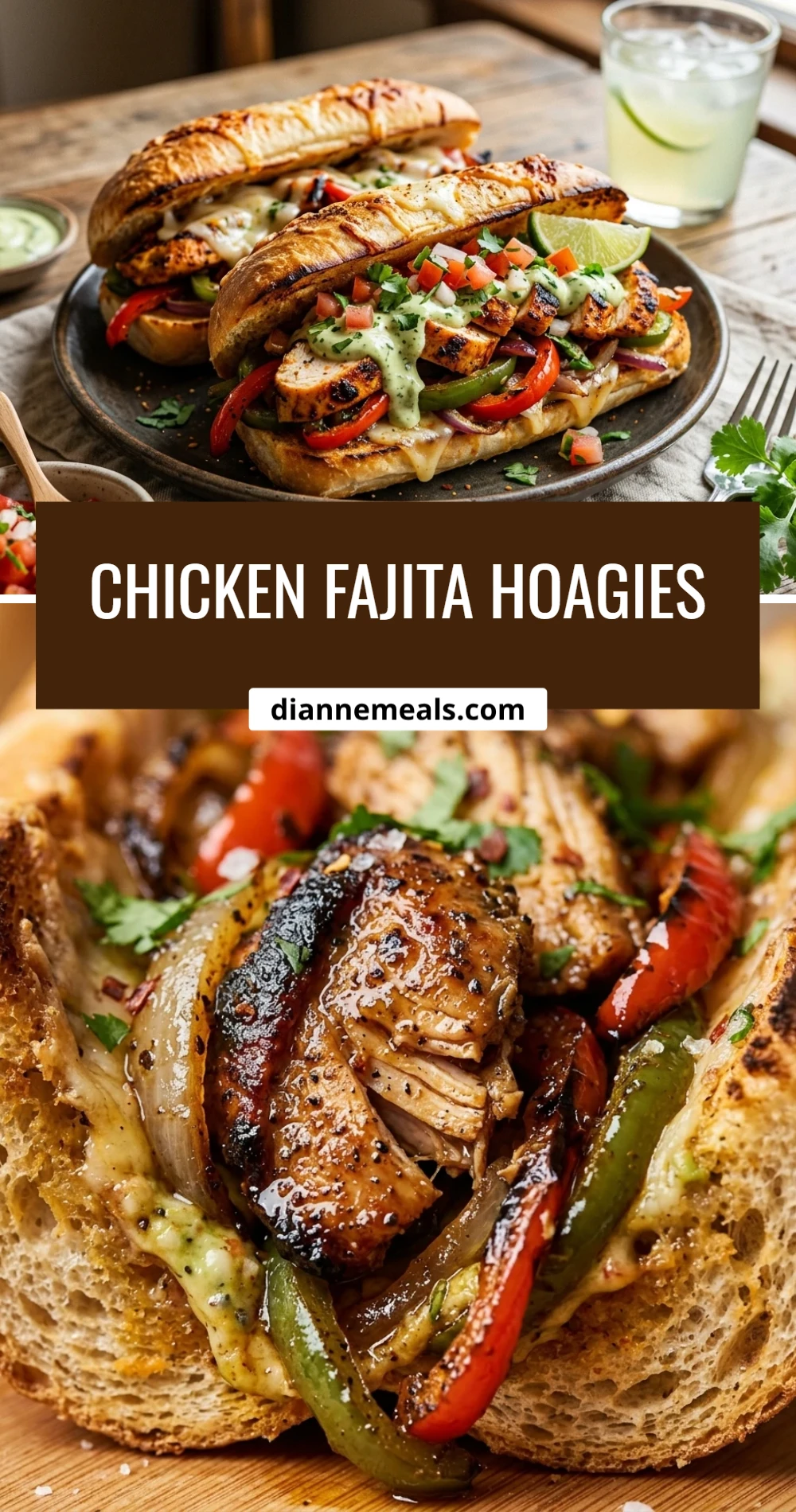 Chicken Fajita Hoagies