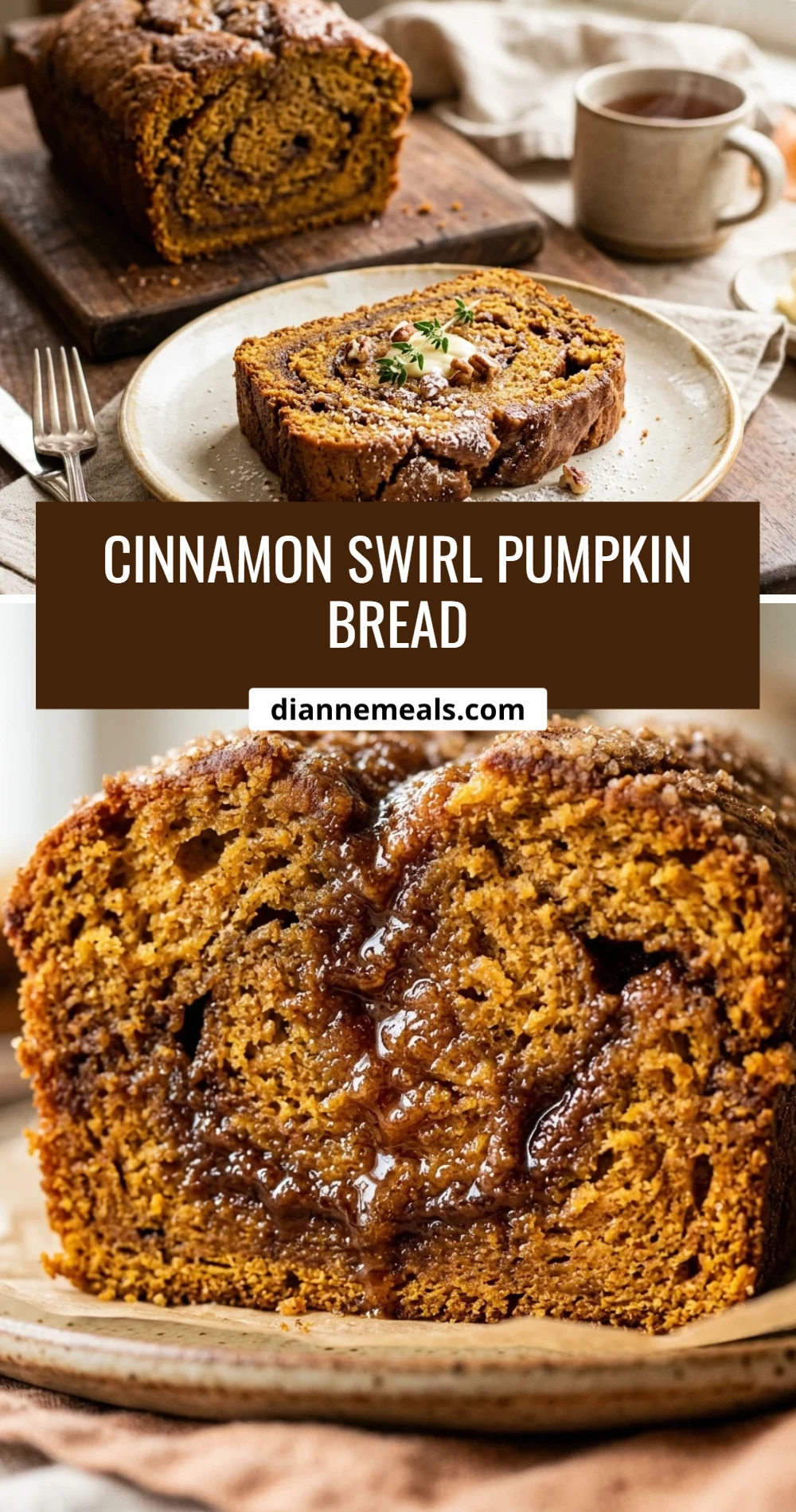 Cinnamon Swirl Pumpkin Bread