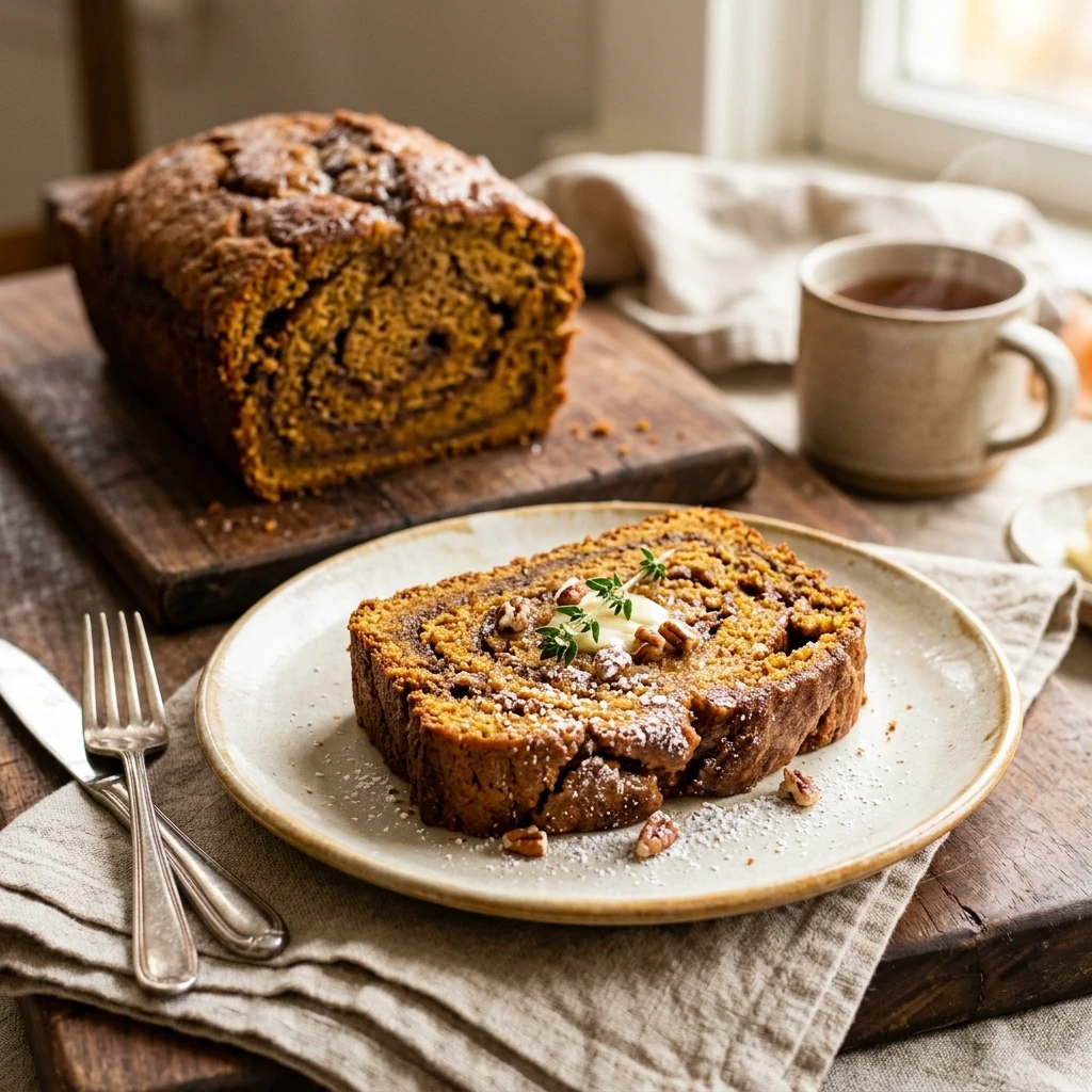 Cinnamon Swirl Pumpkin Bread