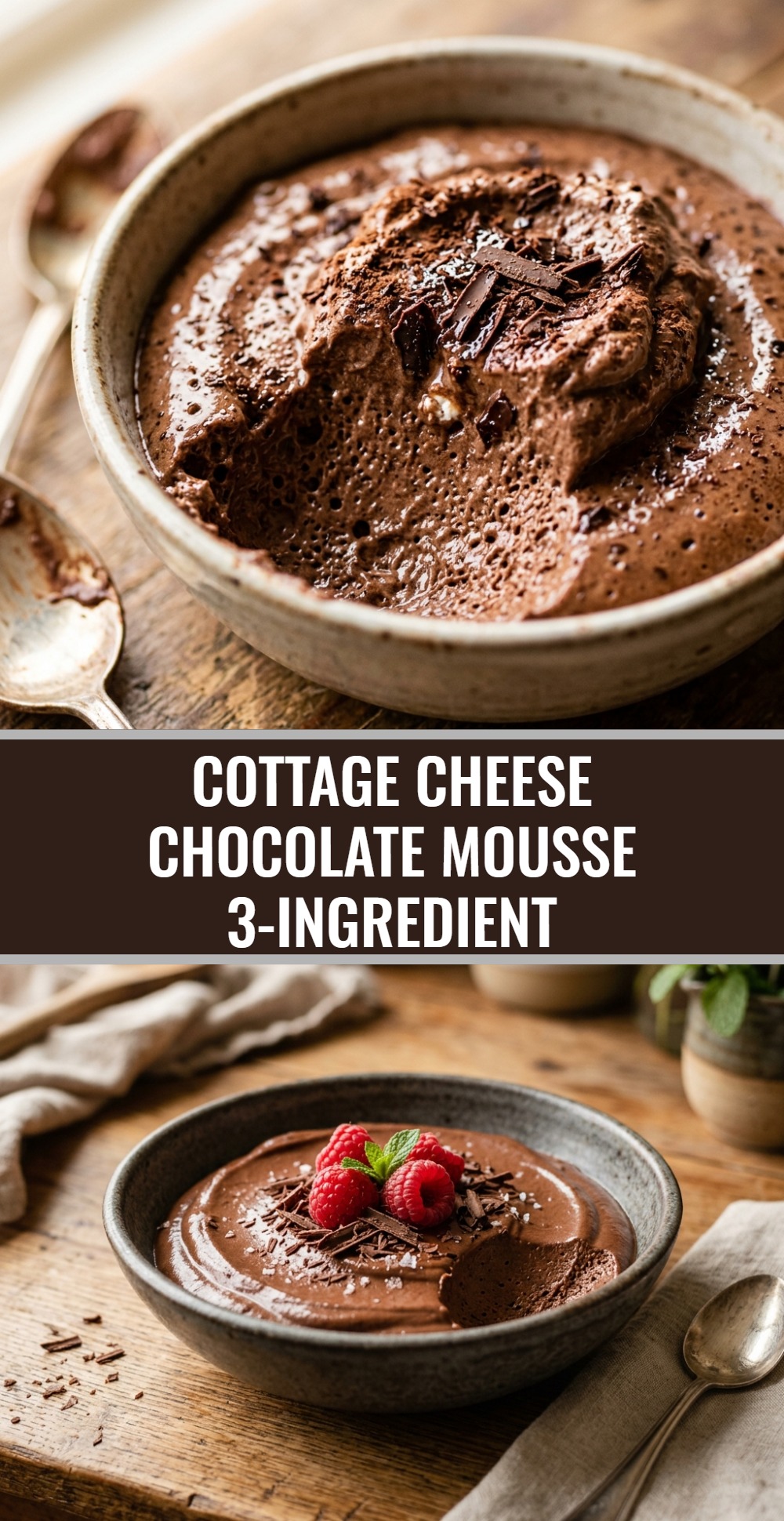 Cottage Cheese Chocolate Mousse 3-Ingredient