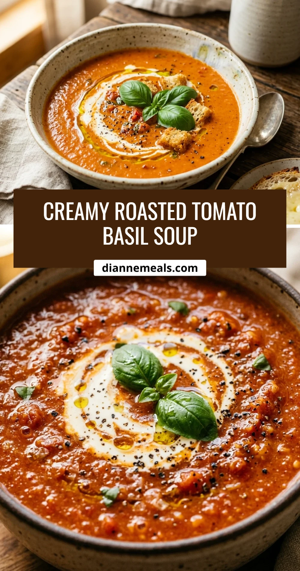 Creamy Roasted Tomato Basil Soup