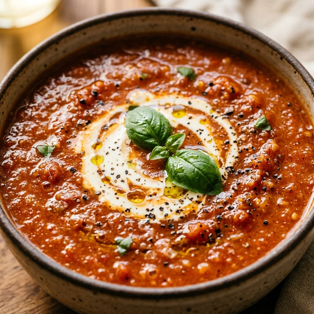 Creamy Roasted Tomato Basil Soup