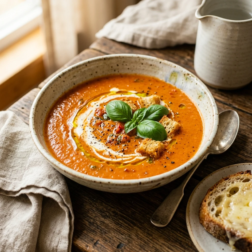 Creamy Roasted Tomato Basil Soup
