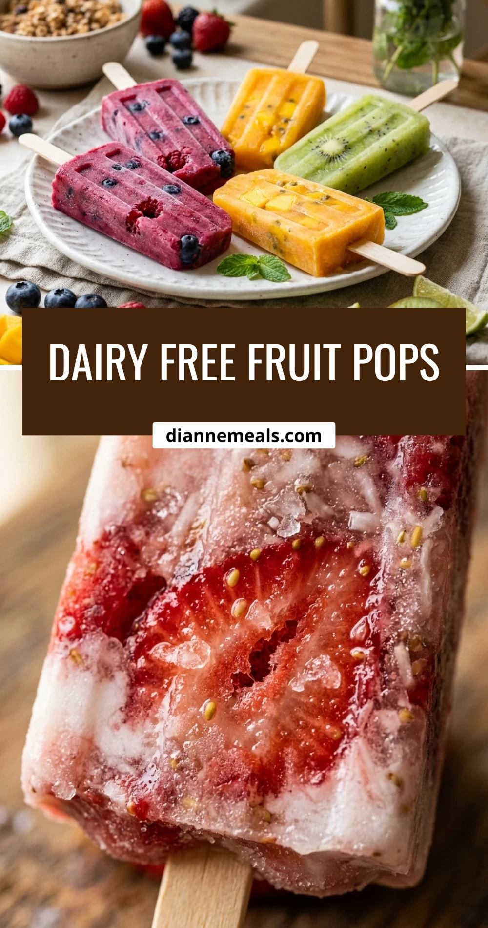 Dairy Free Fruit Pops