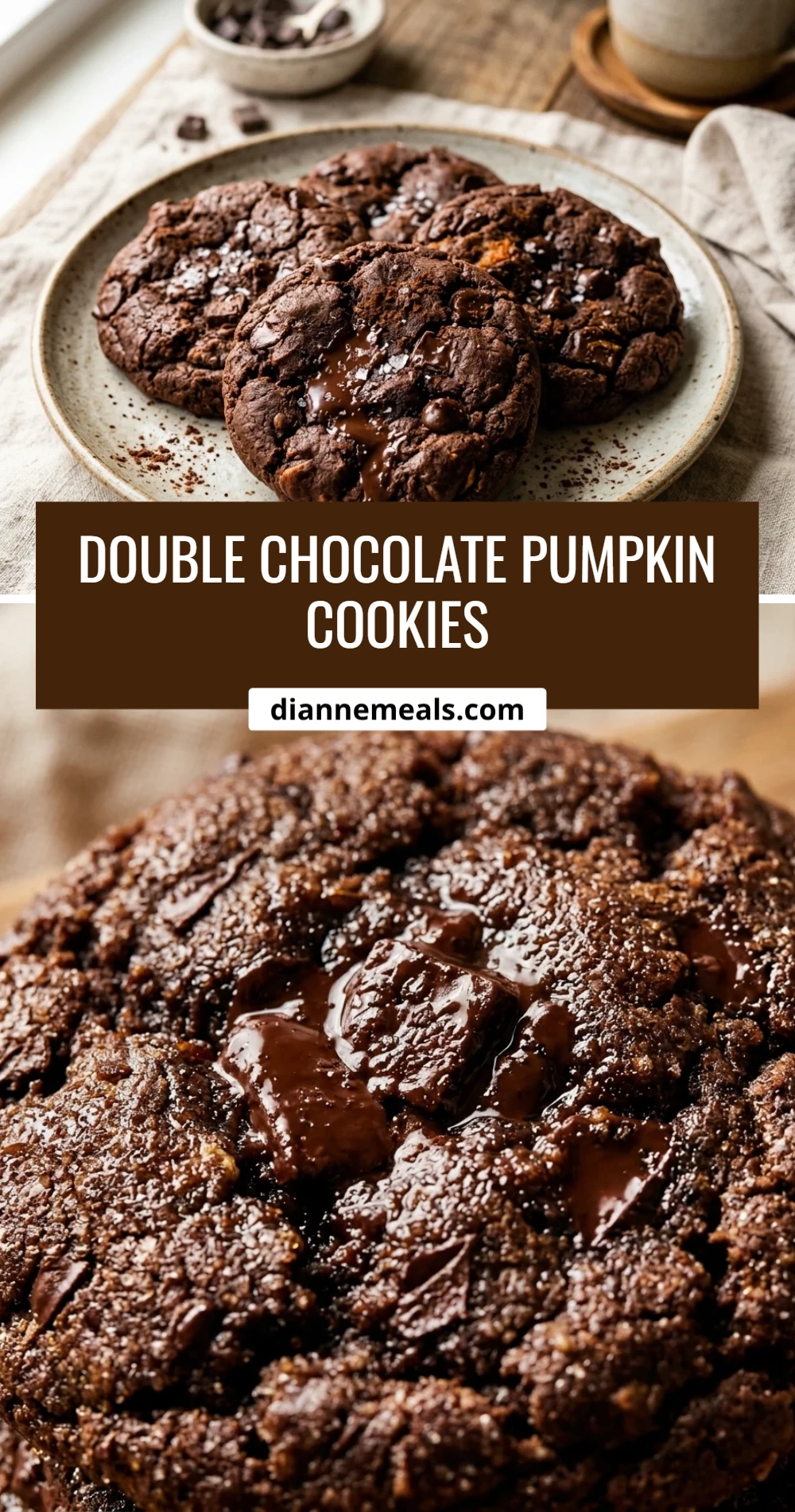 Double Chocolate Pumpkin Cookies