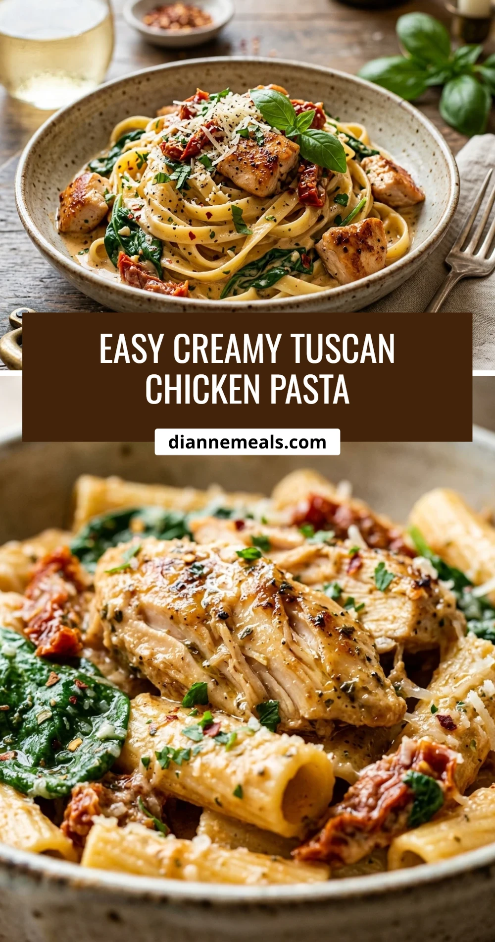 Easy Creamy Tuscan Chicken Pasta