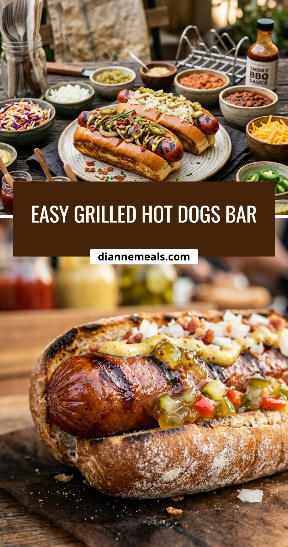 Easy Grilled Hot Dogs Bar