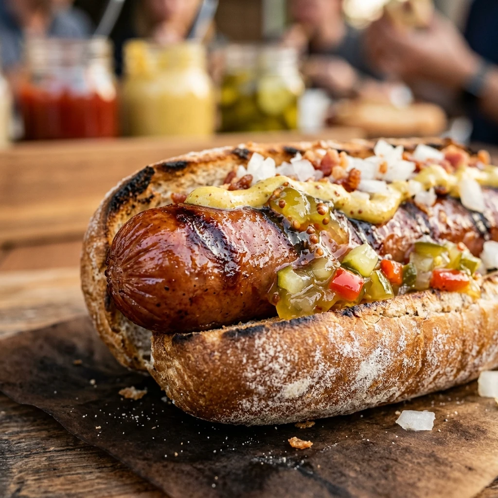 Easy Grilled Hot Dogs Bar