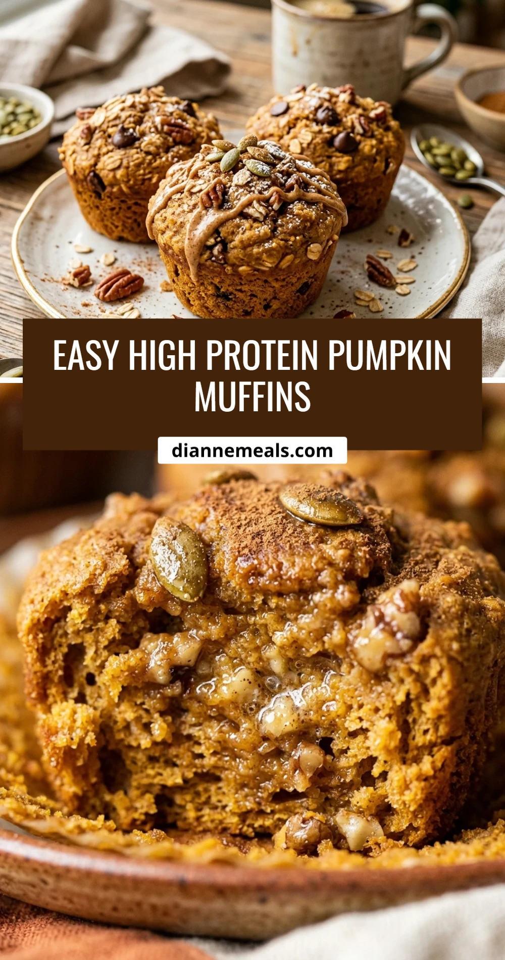 Easy High Protein Pumpkin Muffins
