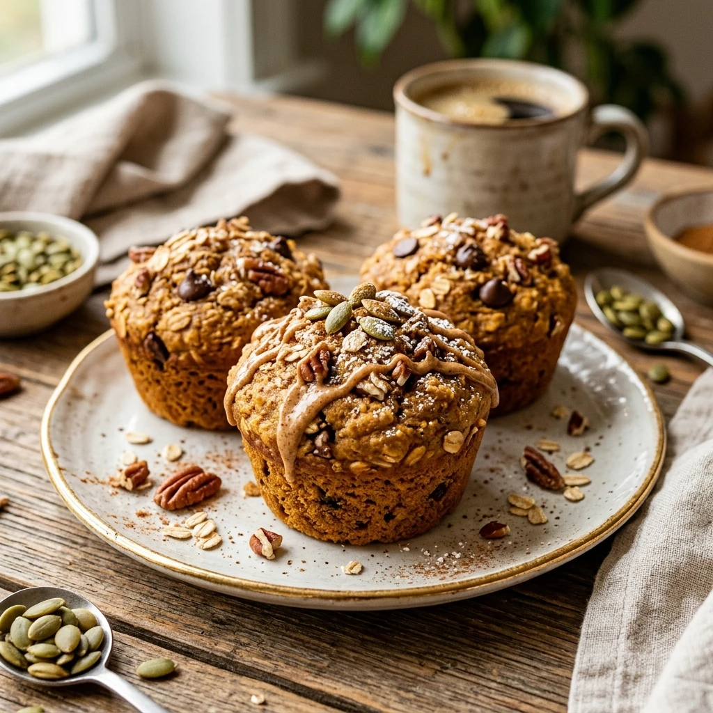 Easy High Protein Pumpkin Muffins