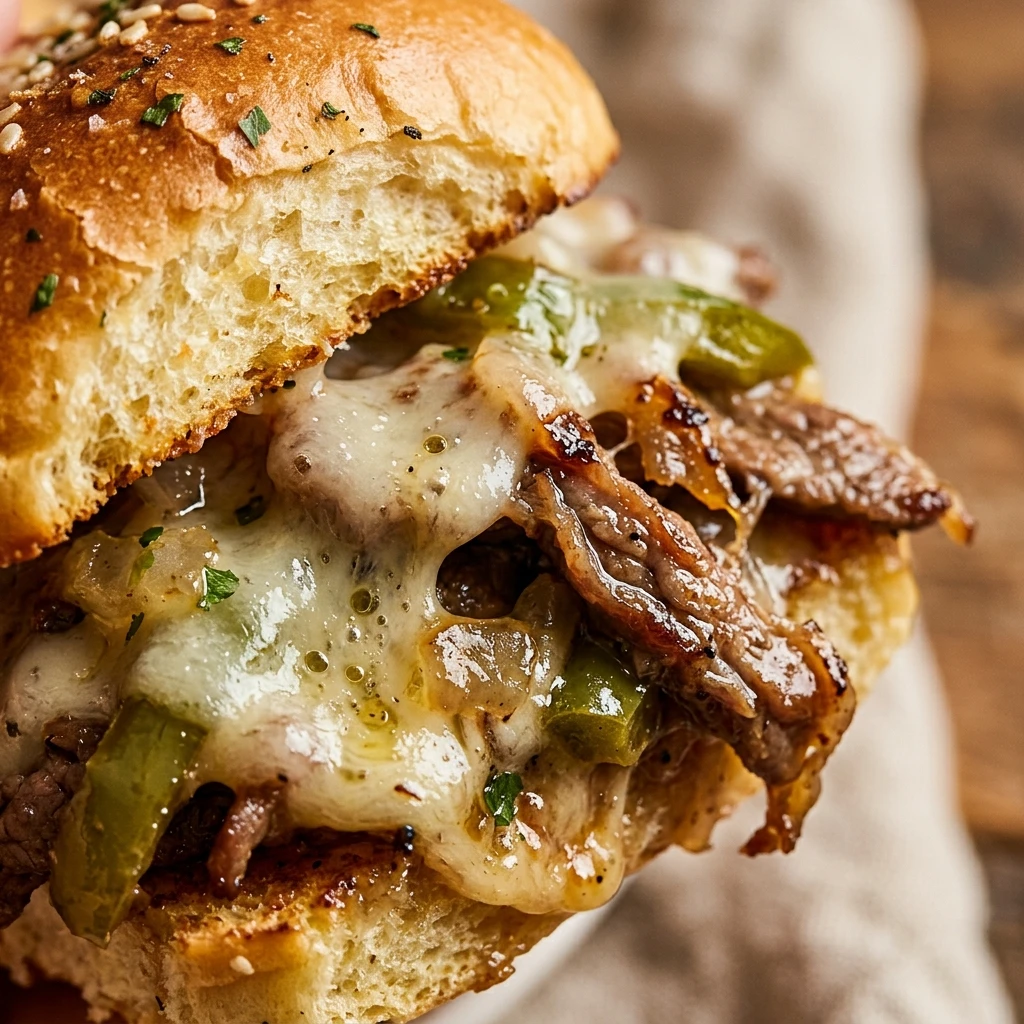 Easy Philly Cheesesteak Sliders