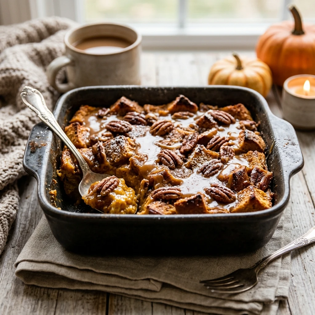 Easy Pumpkin Bread Pudding