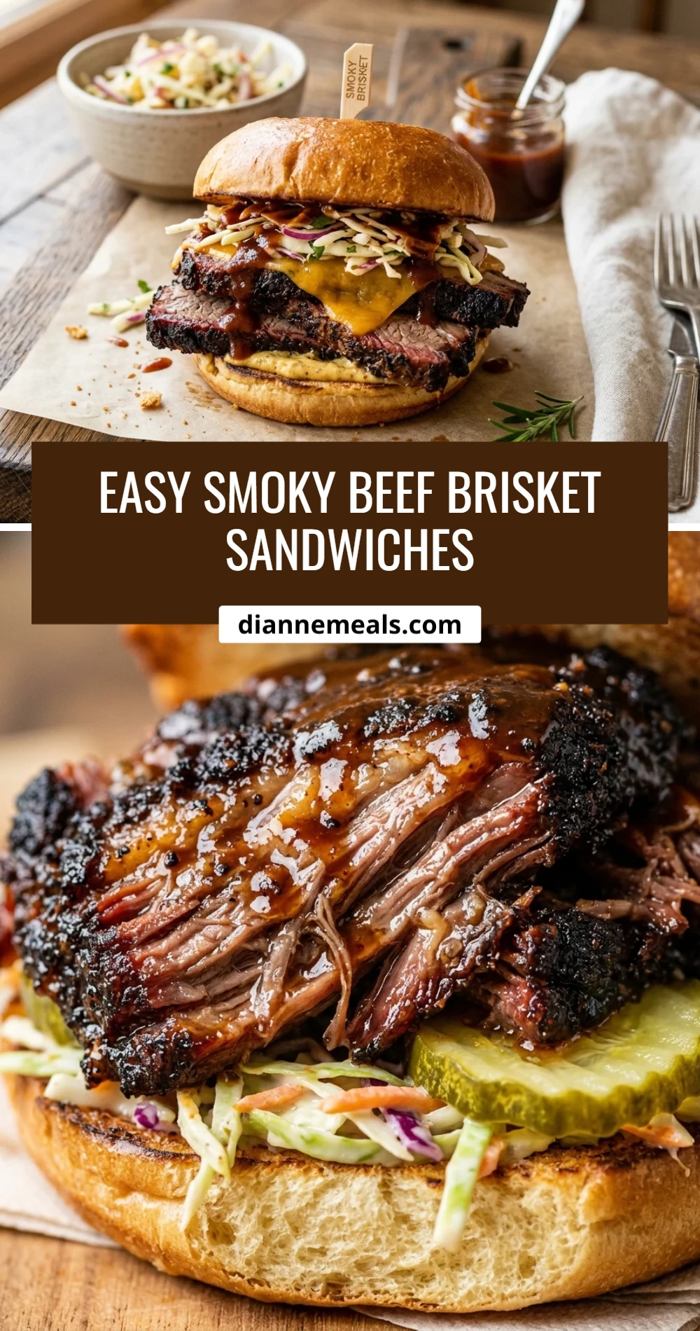 Easy Smoky Beef Brisket Sandwiches