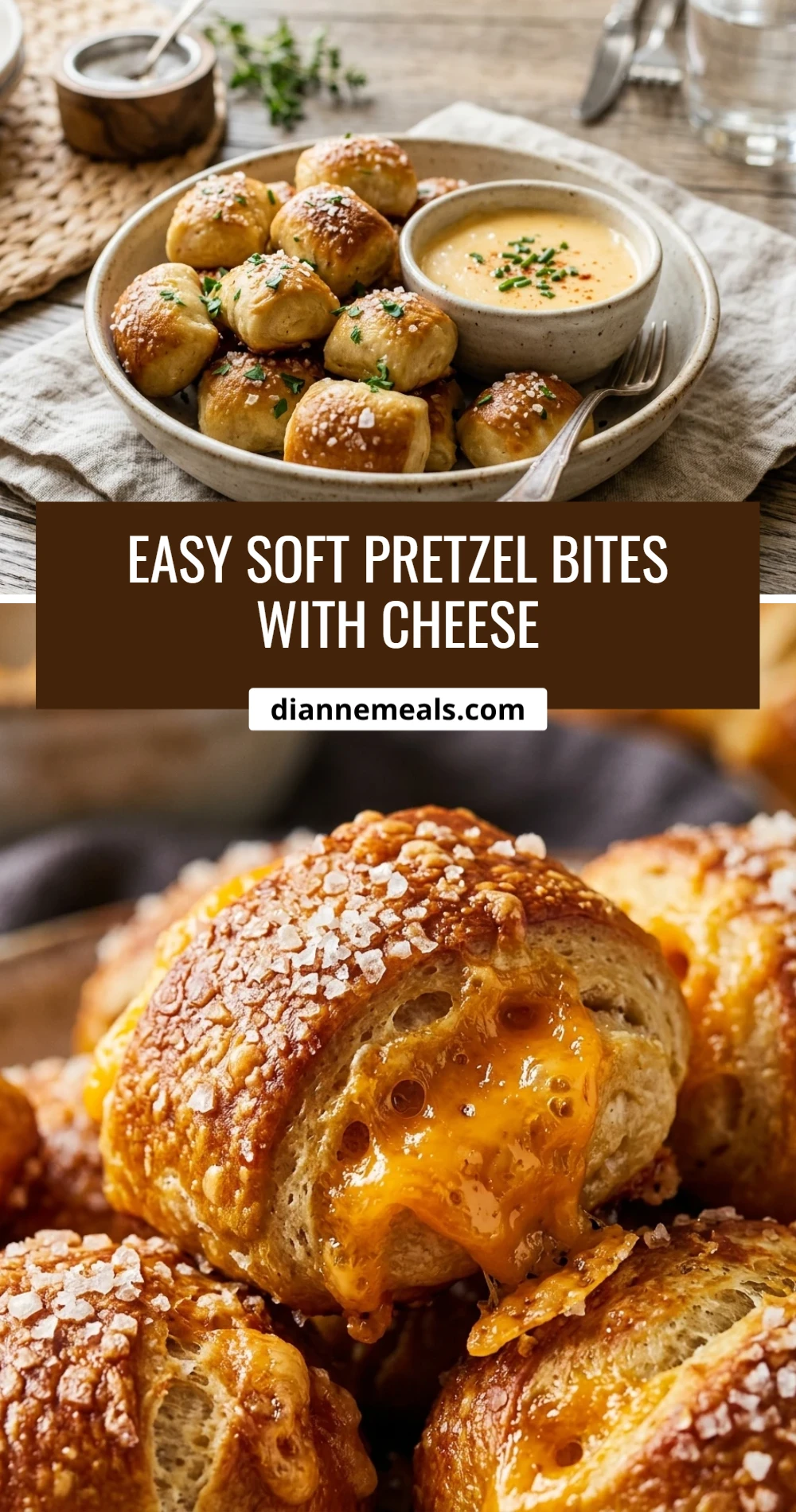 Easy Soft Pretzel Bites With Cheese