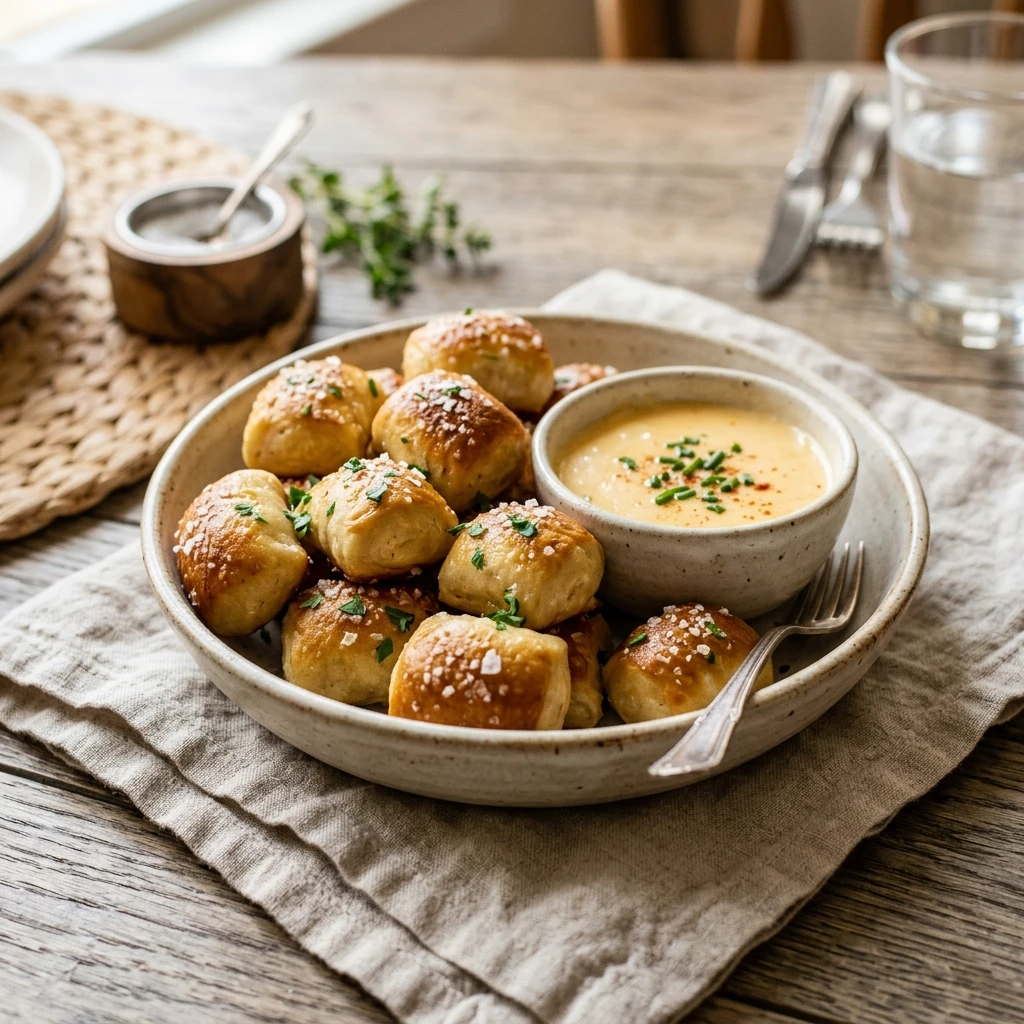 Easy Soft Pretzel Bites With Cheese