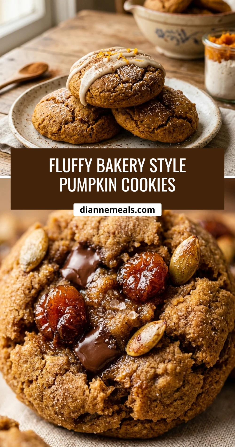 Fluffy Bakery Style Pumpkin Cookies