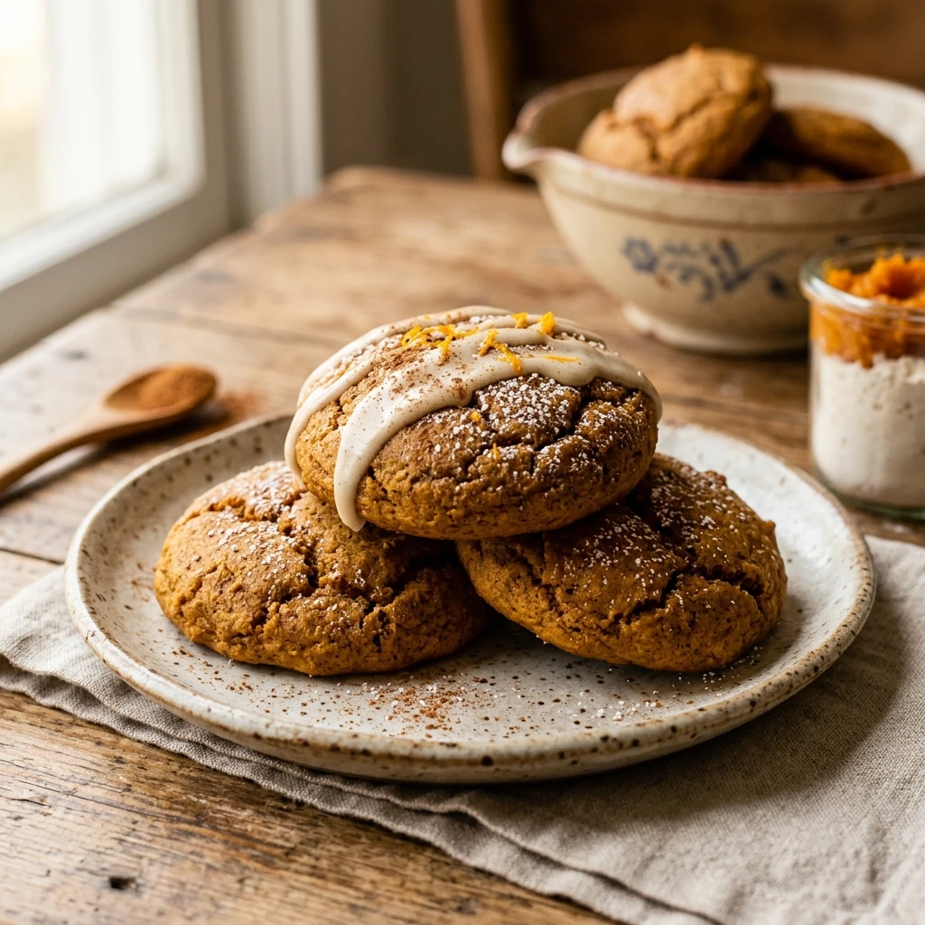 Fluffy Bakery Style Pumpkin Cookies