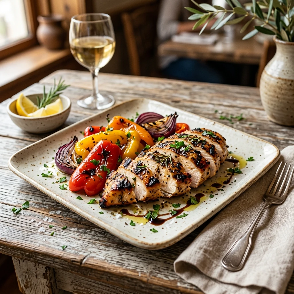 Grilled Chicken And Peppers