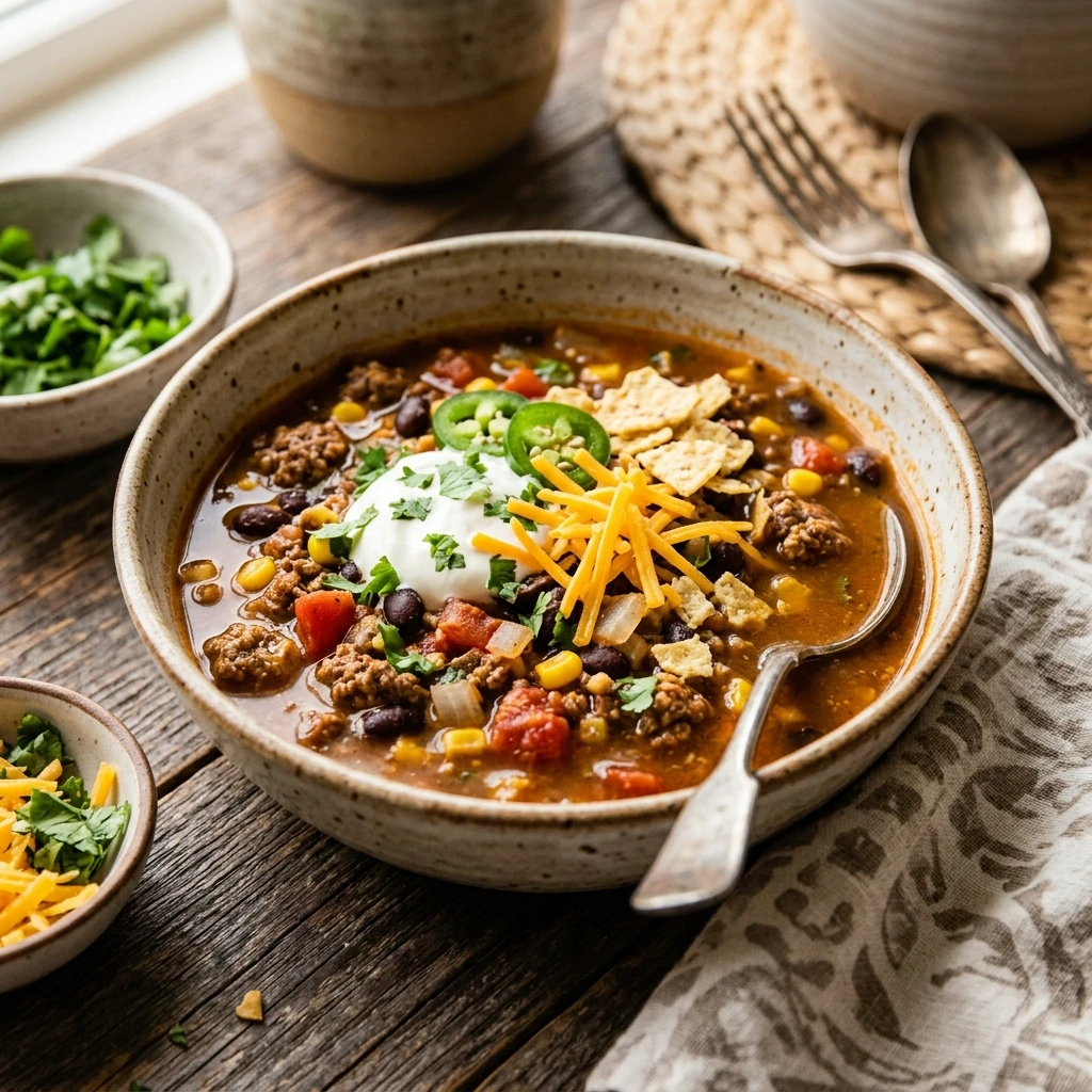 Ground Beef Taco Soup