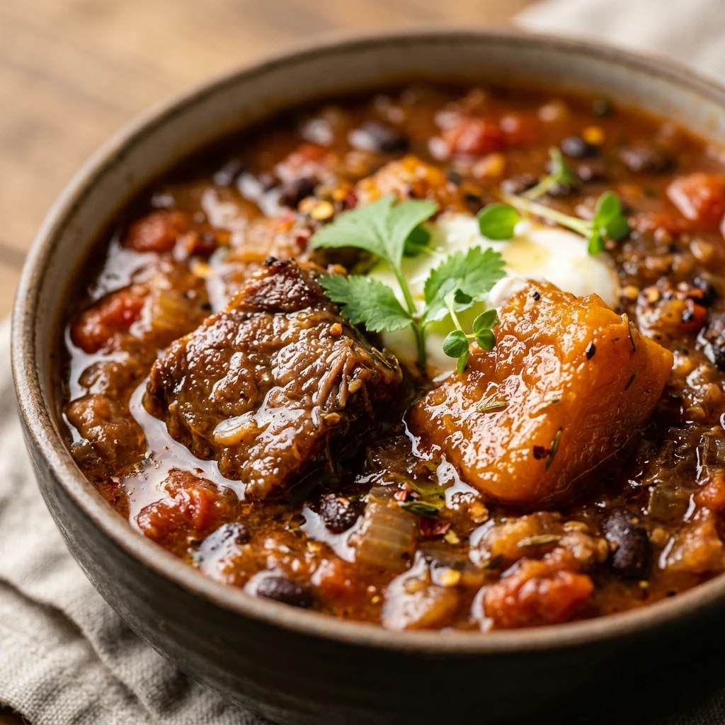 Hearty Beef And Pumpkin Chili
