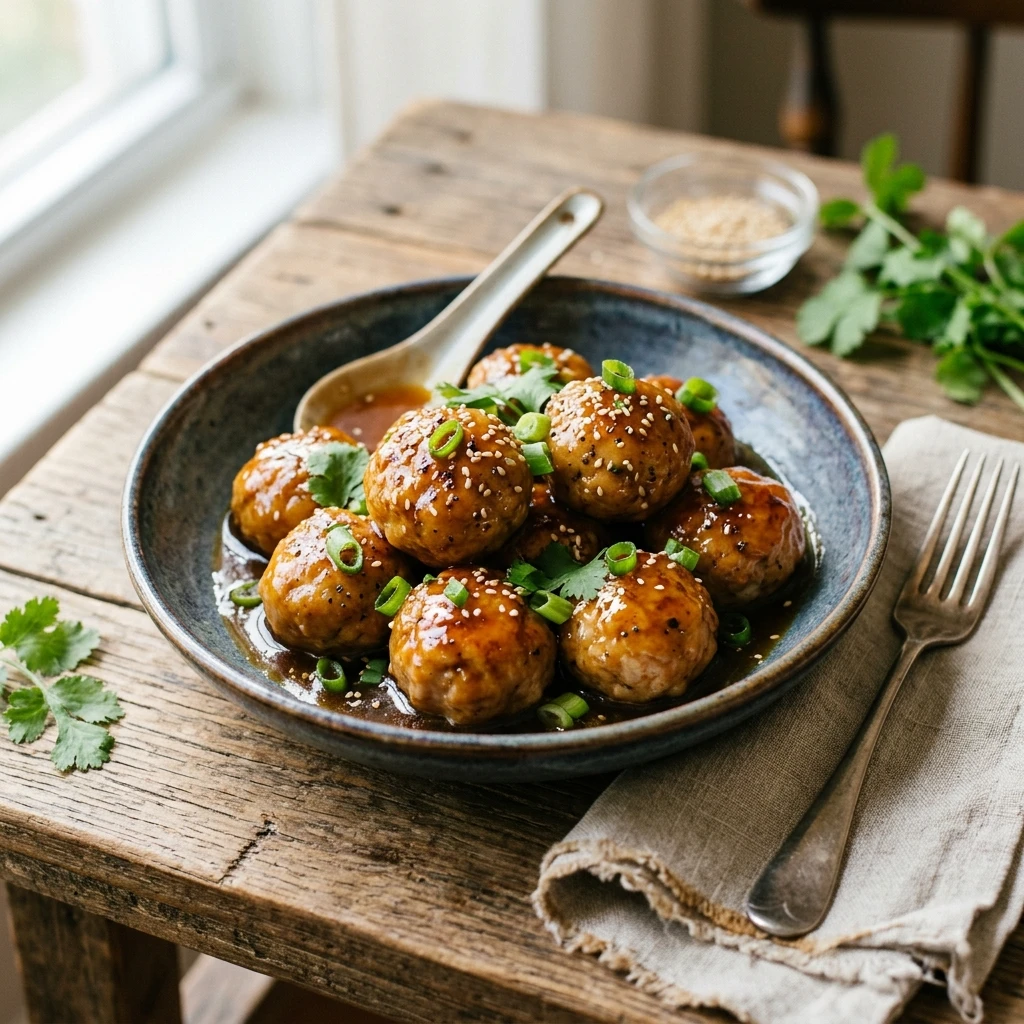 Honey Garlic Chicken Meatballs