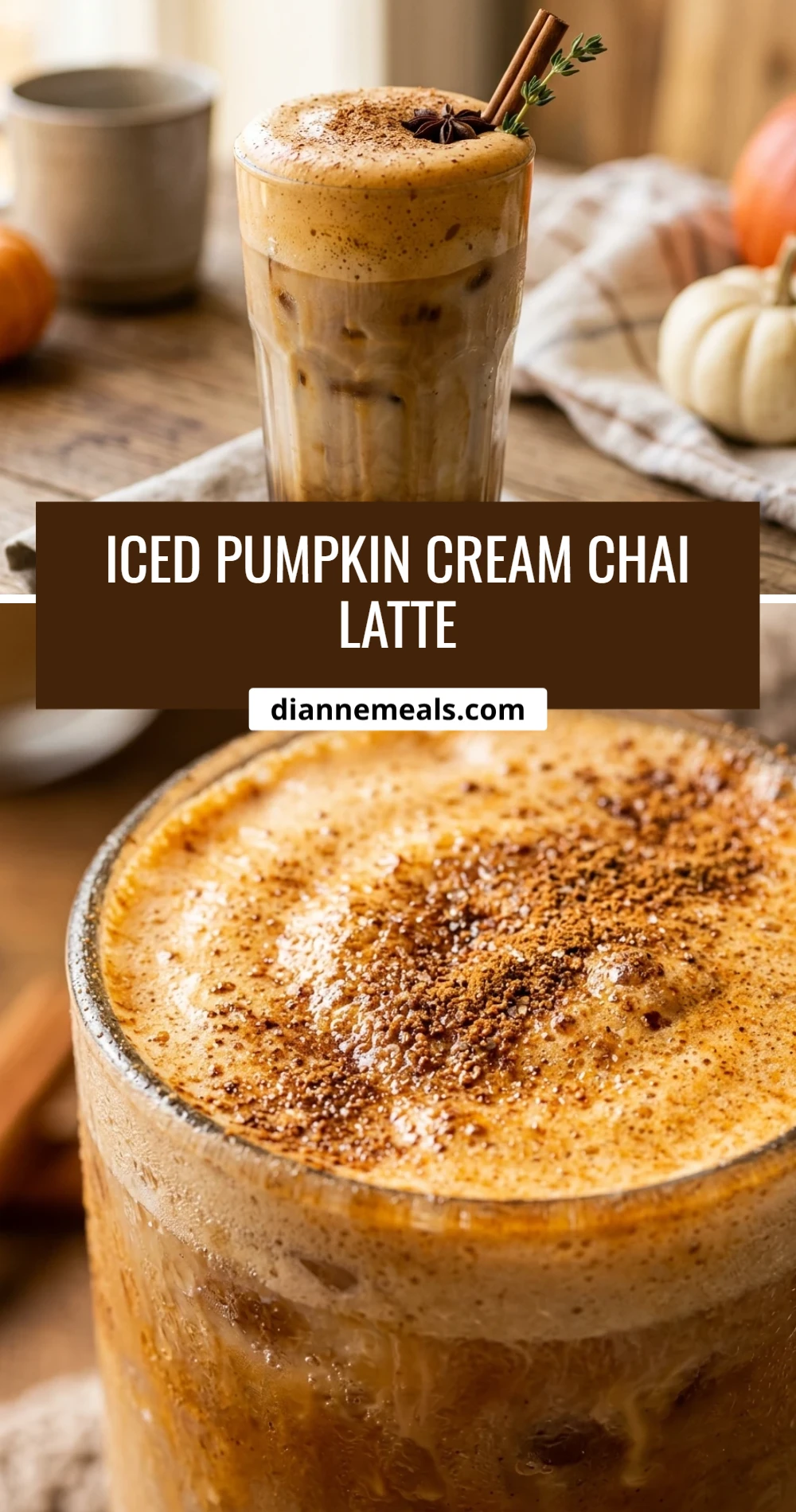 Iced Pumpkin Cream Chai Latte