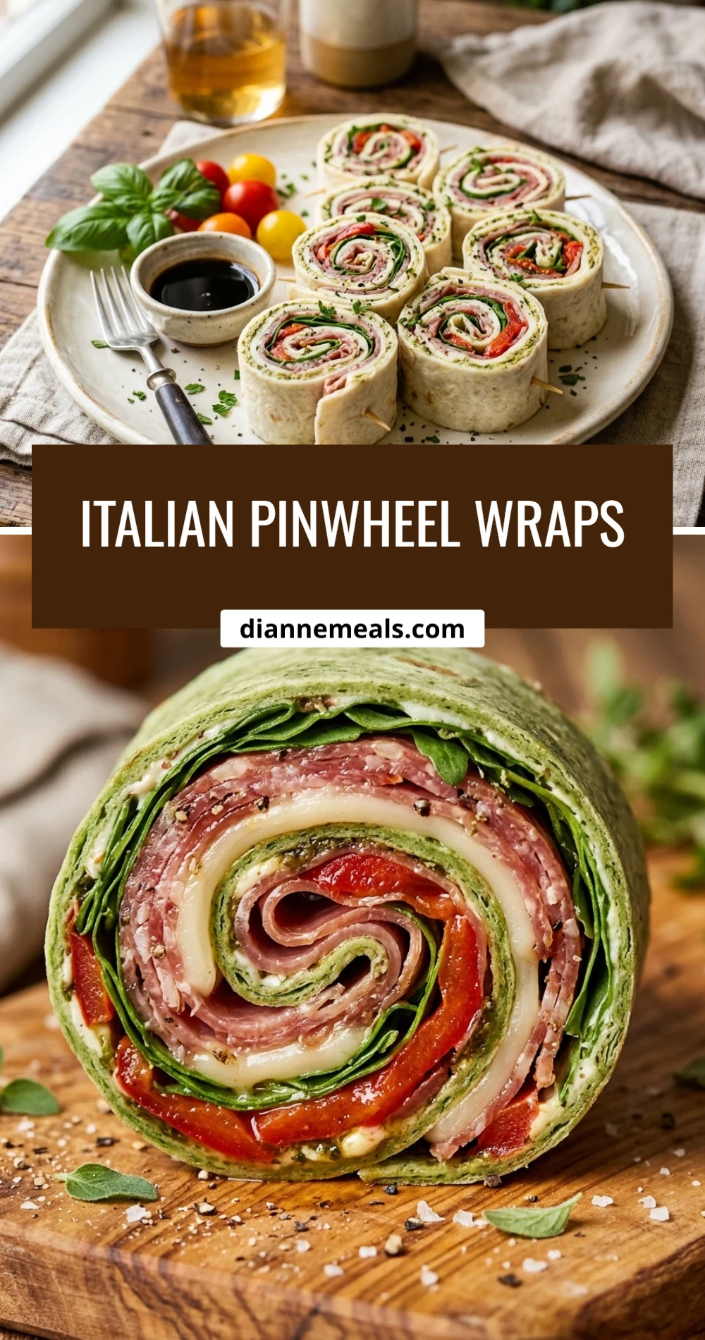 Italian Pinwheel Wraps