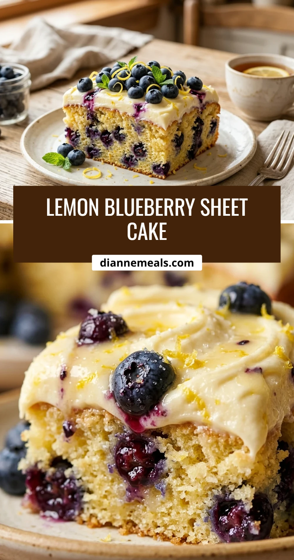 Lemon Blueberry Sheet Cake