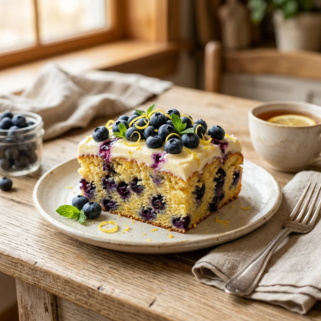 Lemon Blueberry Sheet Cake