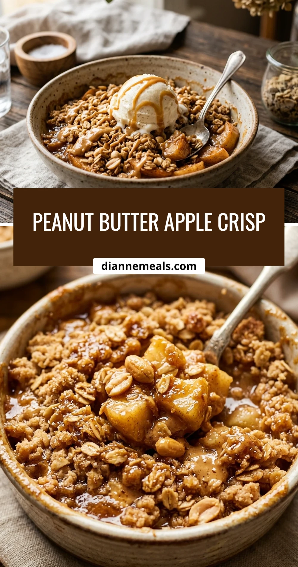 Peanut Butter Apple Crisp