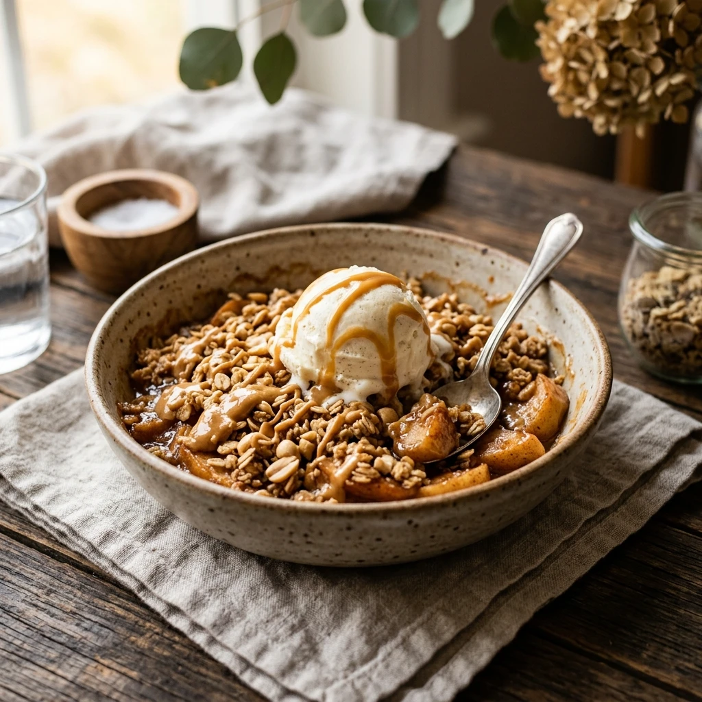 Peanut Butter Apple Crisp