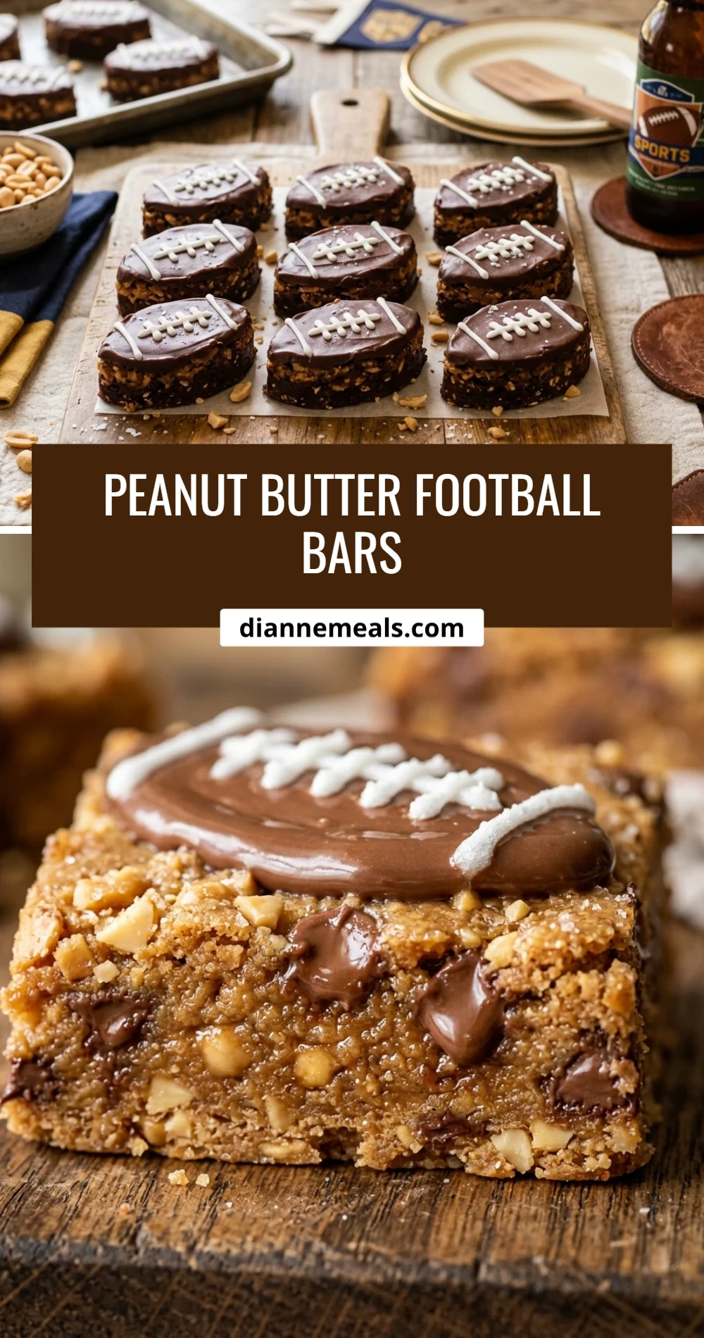 Peanut Butter Football Bars