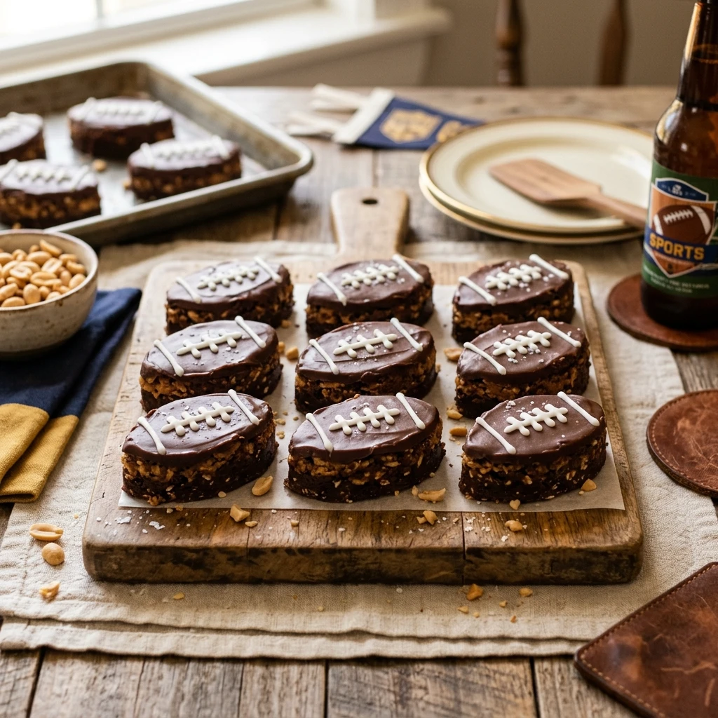Peanut Butter Football Bars