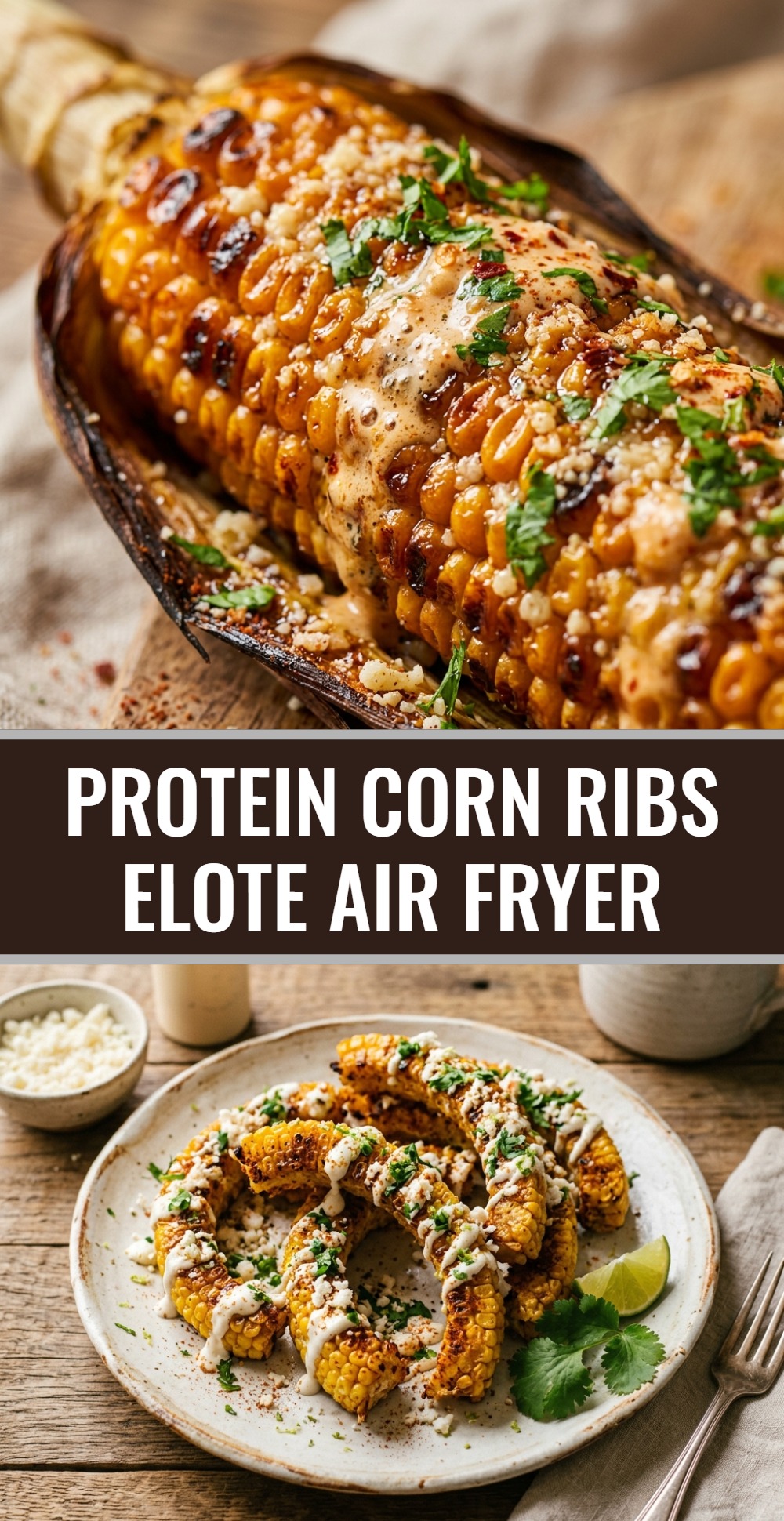 Protein Corn Ribs Elote Air Fryer