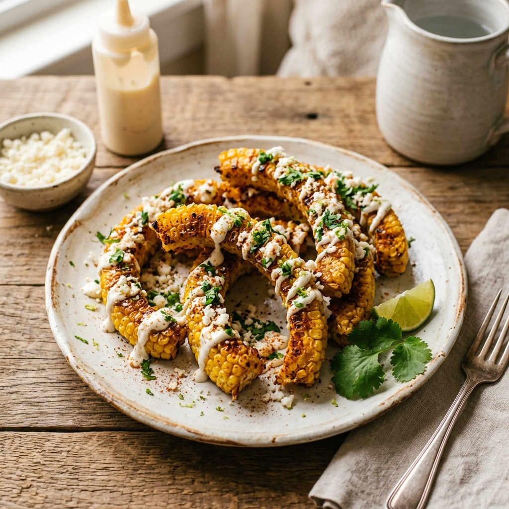 Protein Corn Ribs Elote Air Fryer