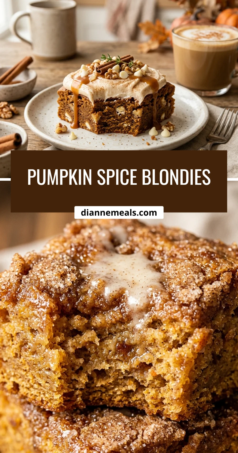 Pumpkin Spice Blondies