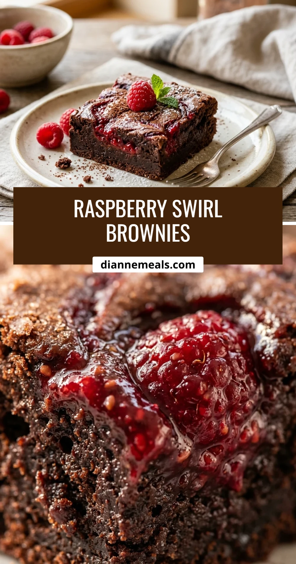 Raspberry Swirl Brownies