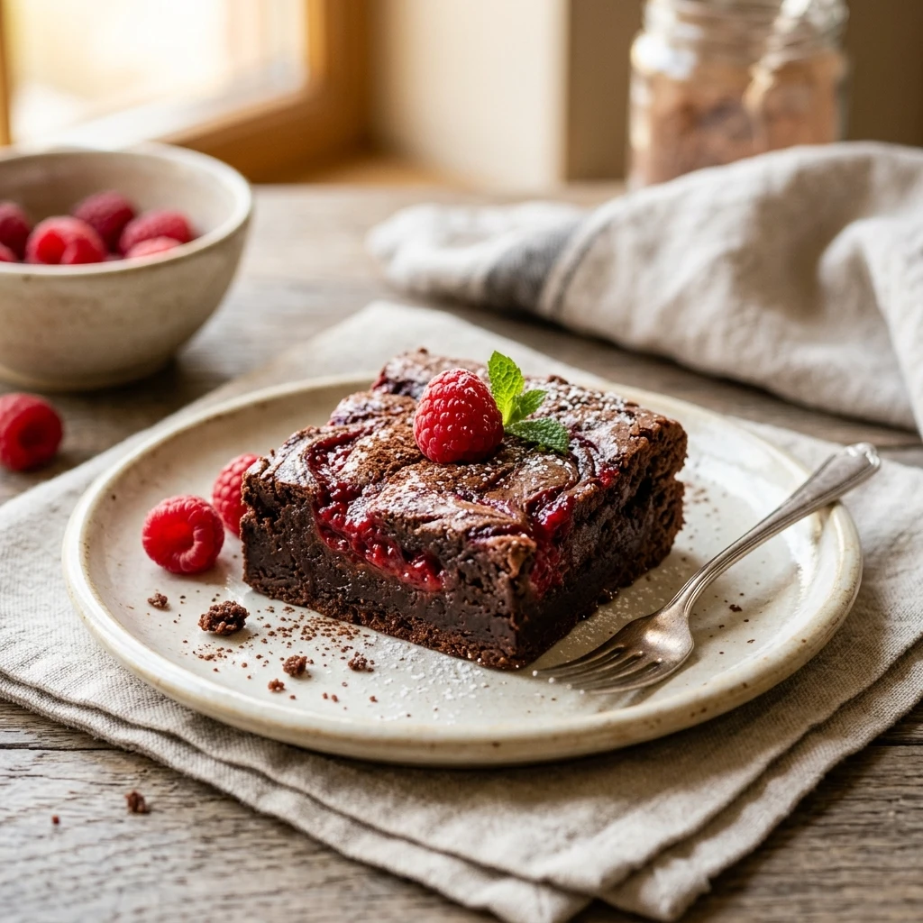 Raspberry Swirl Brownies