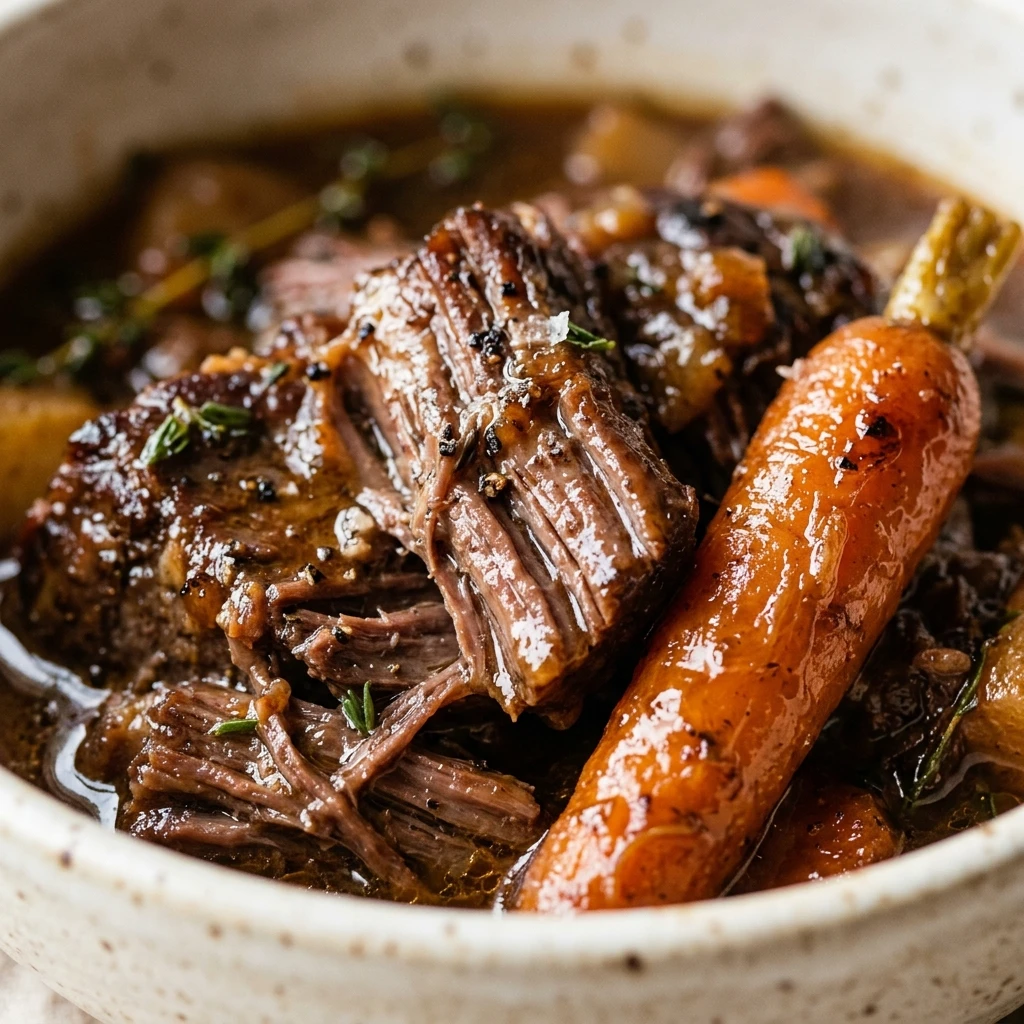 Slow Cooker Pot Roast With Carrots