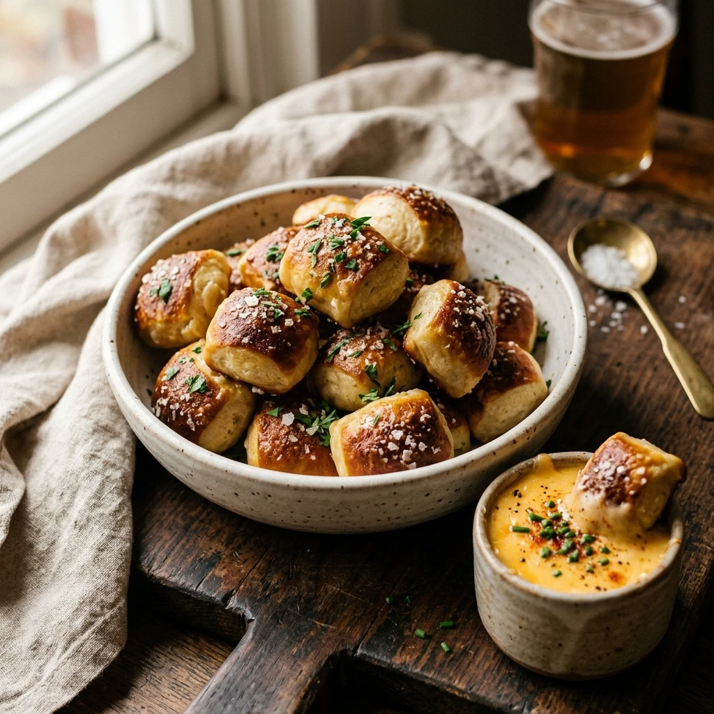 Soft Pretzel Bites With Cheese