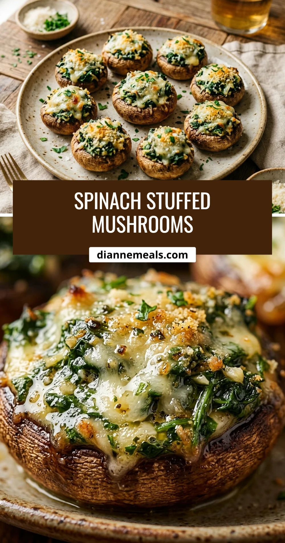 Spinach Stuffed Mushrooms