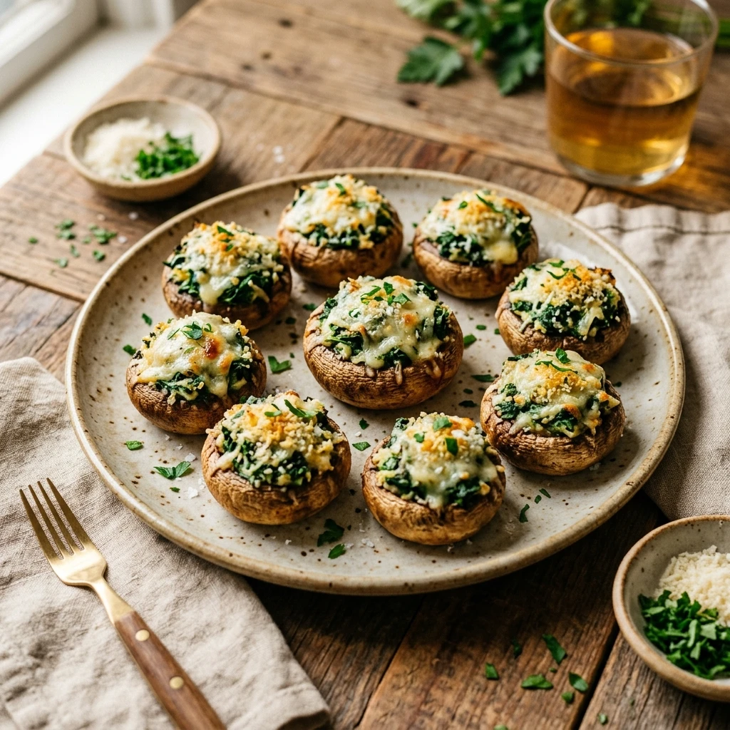 Spinach Stuffed Mushrooms