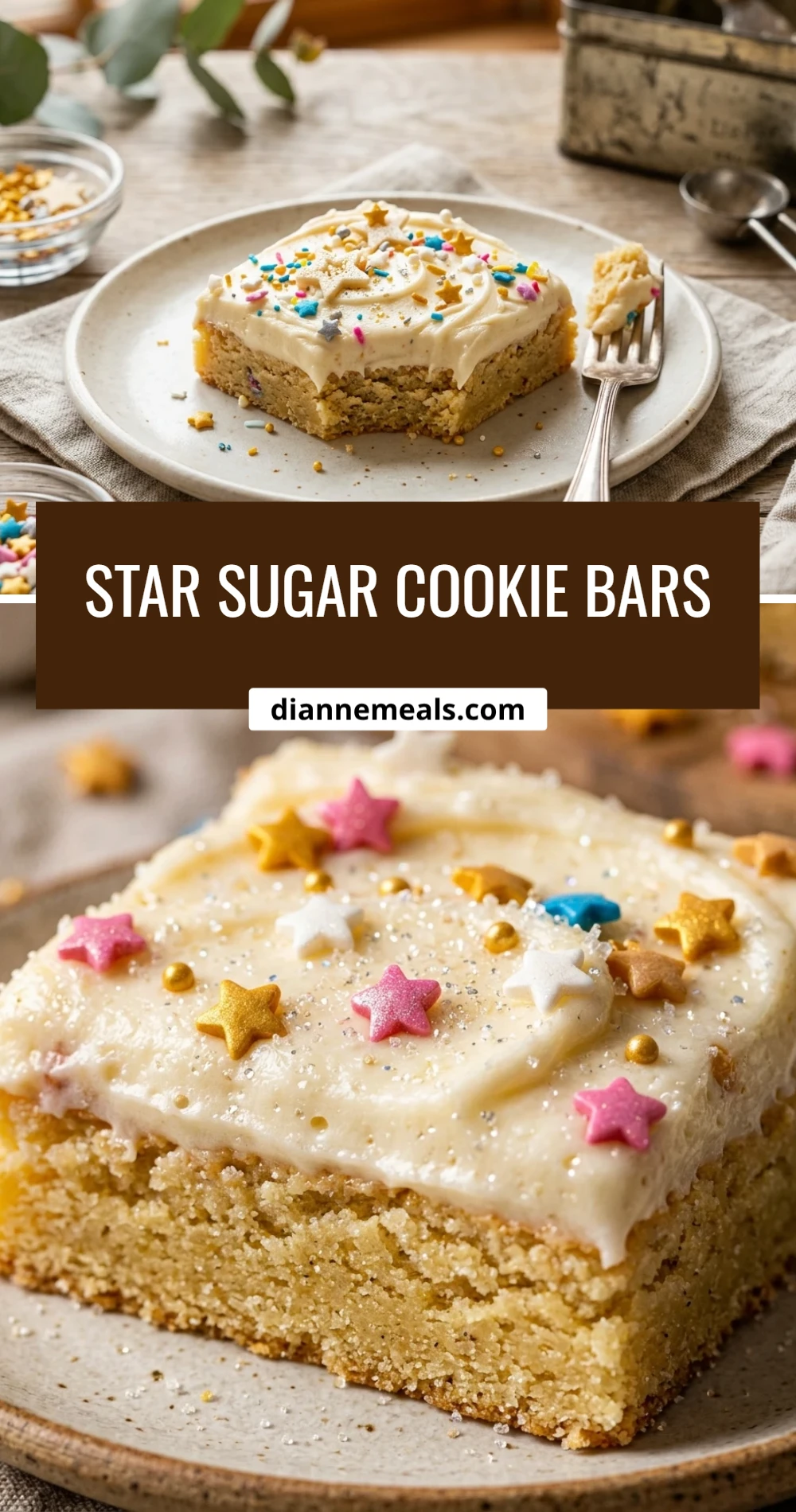 Star Sugar Cookie Bars