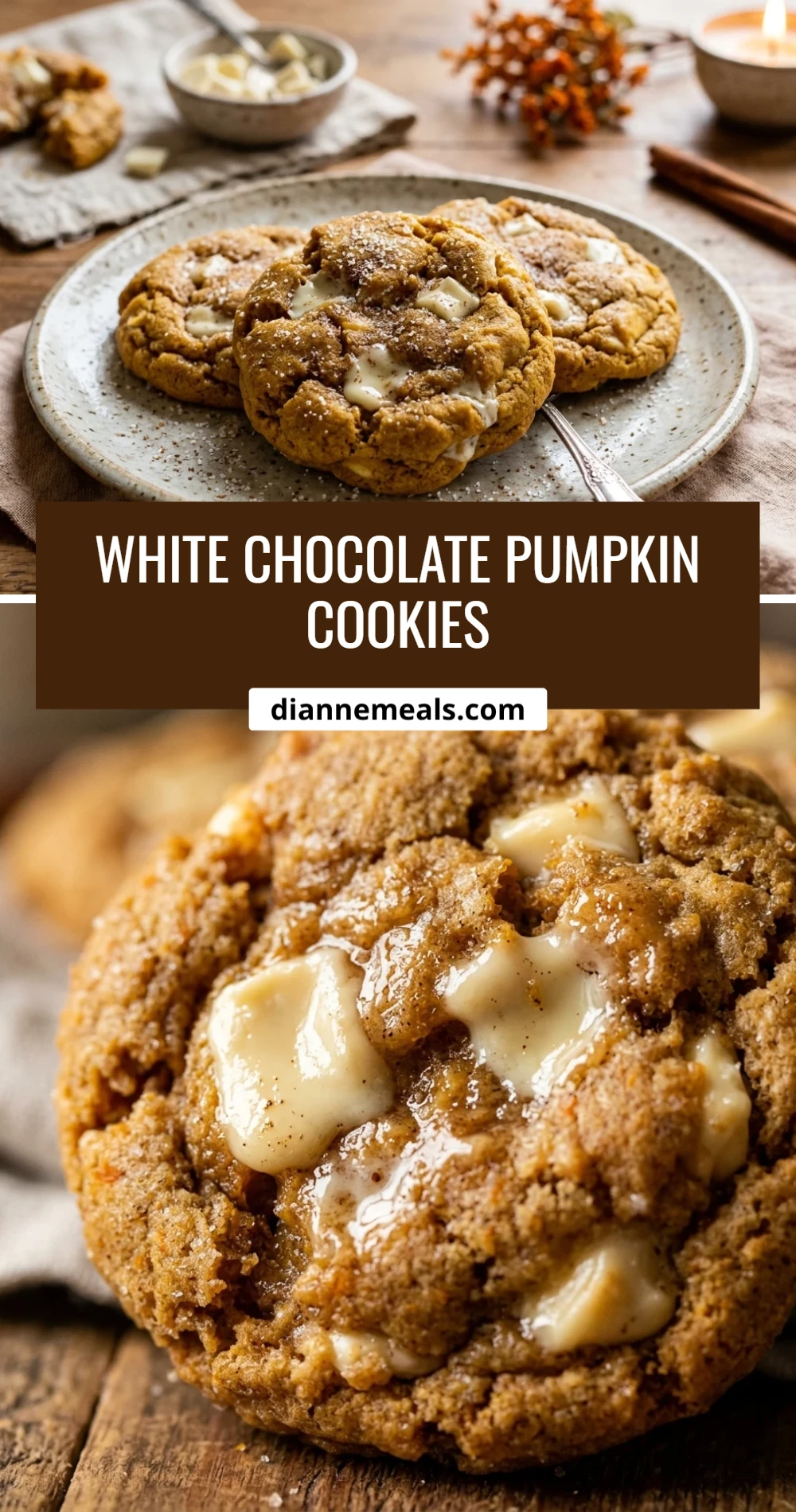 White Chocolate Pumpkin Cookies