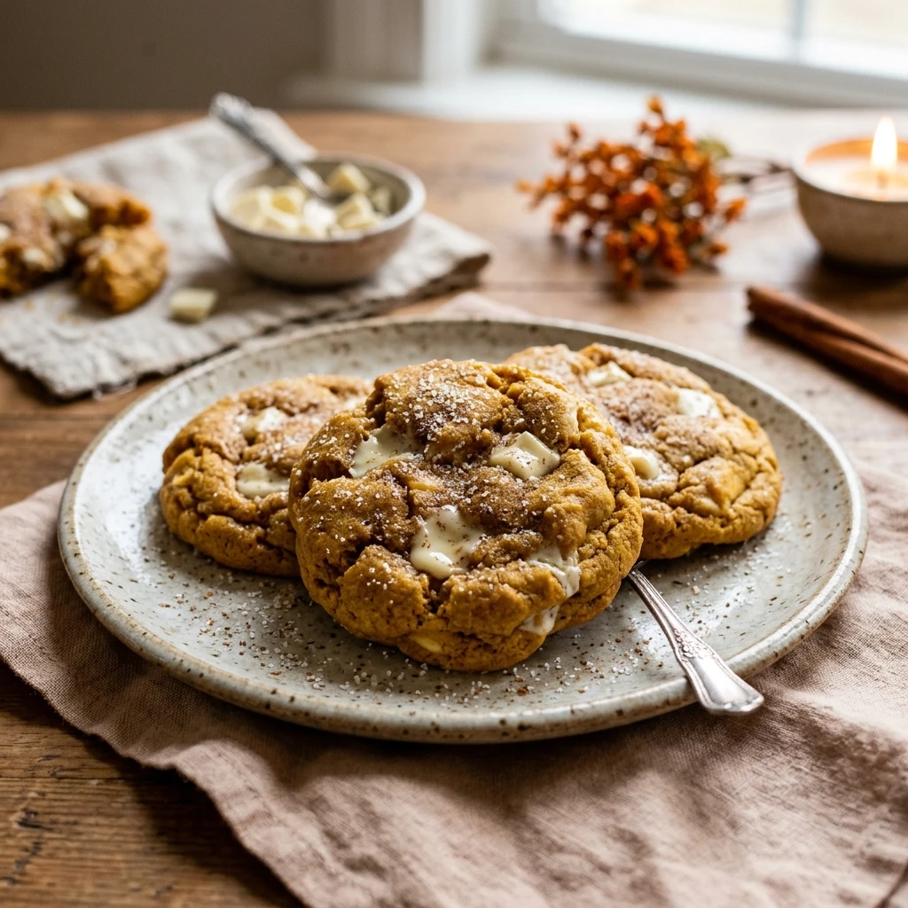 White Chocolate Pumpkin Cookies